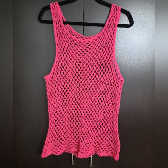 Handmade Crochet Tank Beach Cover Up - Picture 1 of 6